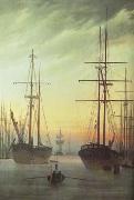 Caspar David Friedrich View of a Port (mk10) oil painting artist